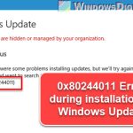 0x80244011 Windows Update Error Code