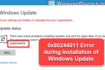 0x80244011 Windows Update Error Code