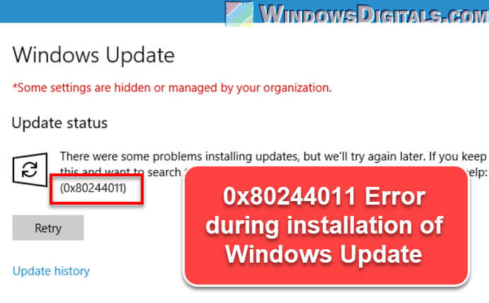 0x80244011 Windows Update Error Code