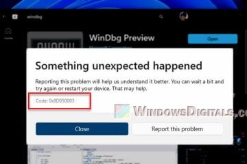 0x8d050003 Microsoft Store Error Windows 11 10