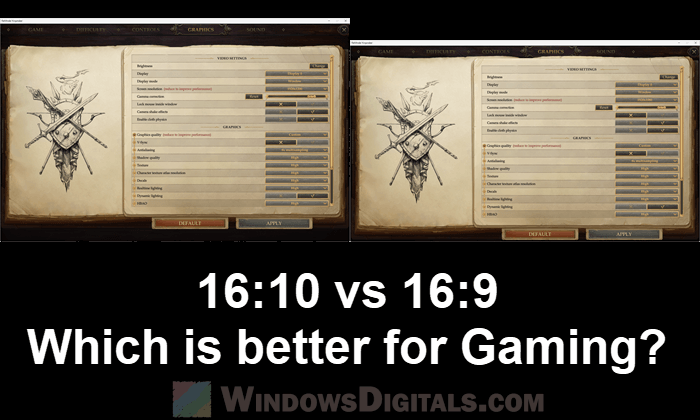 16 10 vs 16 9 Aspect Ratio for Gaming