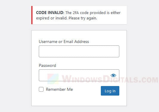 2FA Code Invalid or Expired Google Microsoft Authenticator