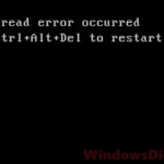 A Disk Read Error Occurred