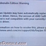 AMD Software Adrenalin Windows Update may have automatically replaced your AMD Graphics driver