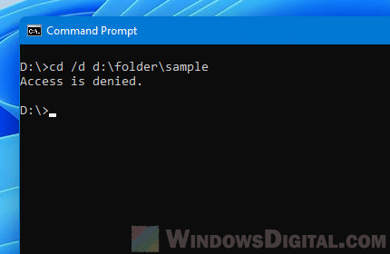 Access is denied CMD