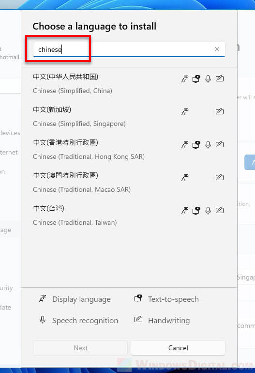 Add Chinese Keyboard Windows 11