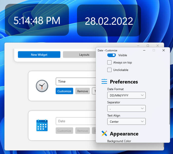 Add Date Widget Windows 11