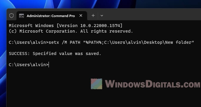 Add Folder to Path Environment Variable CMD