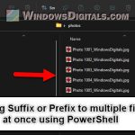 Add Suffix Prefix to All Files in a Folder in Windows 11 10