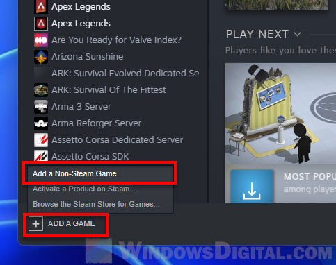 Add non Steam game to Steam