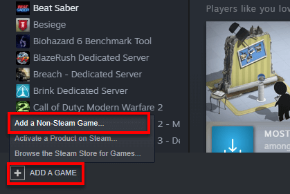 Add non-steam game to Steam