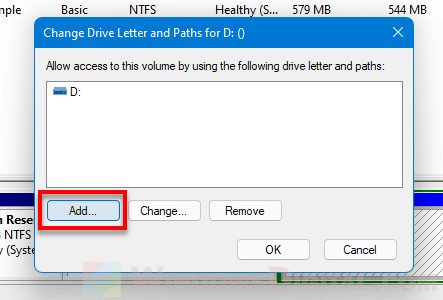 Add path to a drive Windows 11