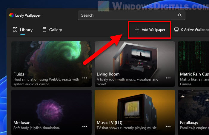 Add web page as wallpaper on Windows 11