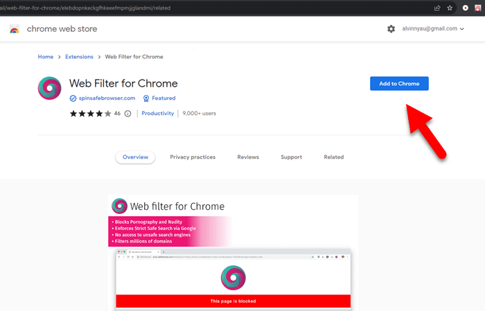 Adult Web Filter for Google Chrome