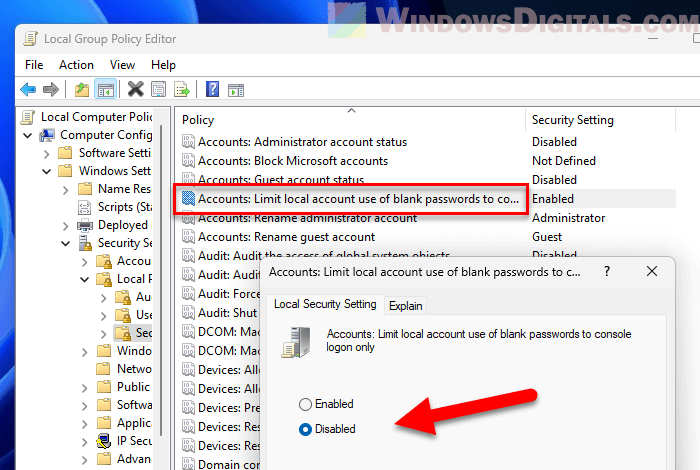 Allow Blank Passwords for Remote Desktop Connection