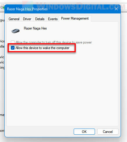 Allow Mouse to Wake Computer in Windows 11