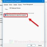 Allow keyboard to wake computer Windows 11