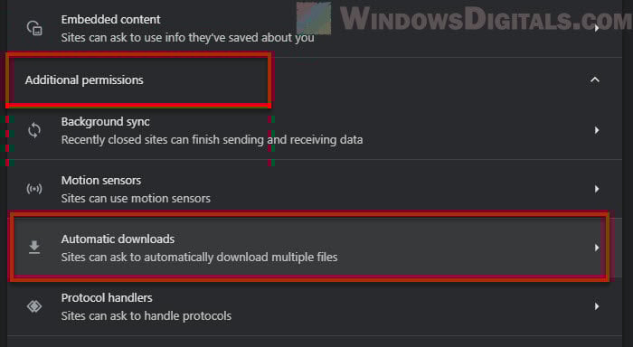 Allow multiple file downloads automatically in Chrome