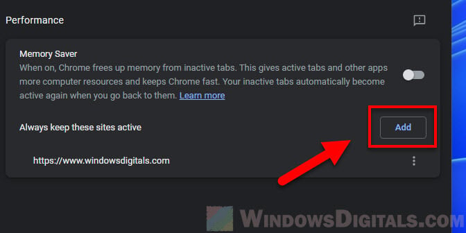 Always keep these sites tab active on Chrome