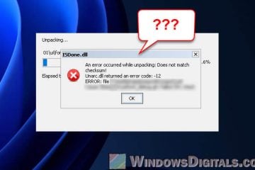 An error occurred while unpacking Does not match checksum