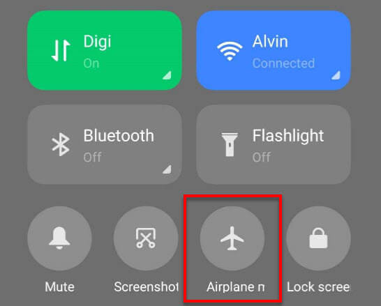 Android phone Airplane Mode