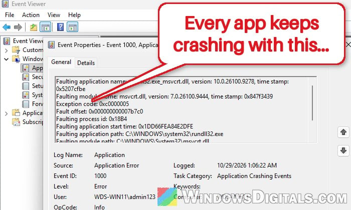 Apps and Games Keep Crashing (0xc0000005) on Intel 13th or 14th Gen CPU