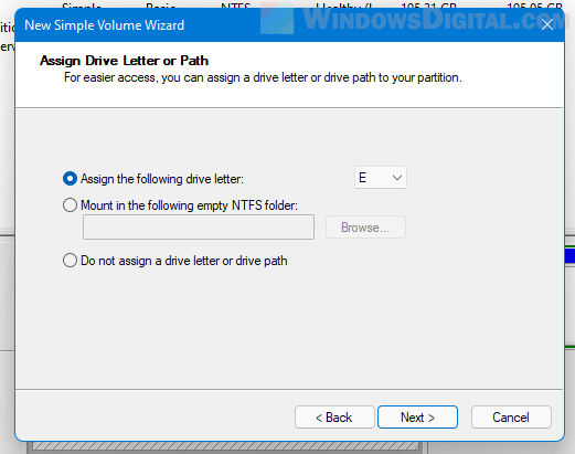 Assign Drive letter for Virtual hard disk