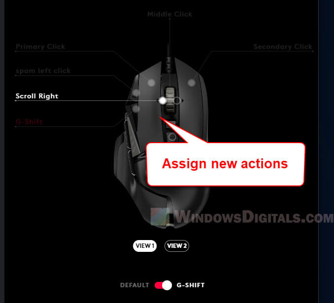 Assign new buttons for G-Shift Logitech
