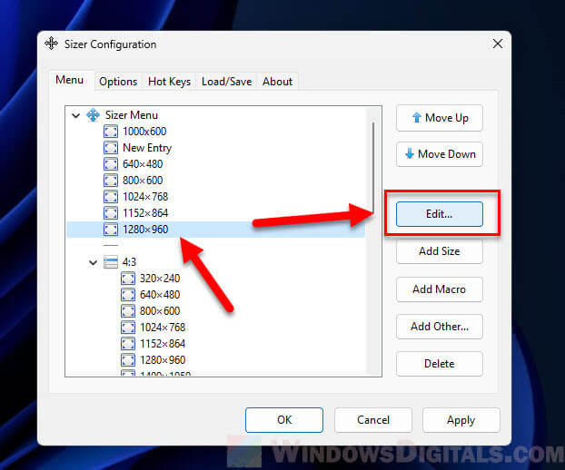 Assign shortcut keys to scale or resize Windows 11