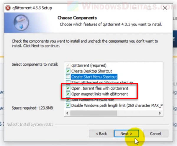Associate qBittorrent torrent files in Windows