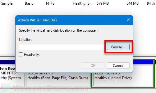 Attach Virtual Hard Disk