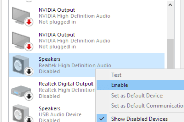 Audio not working on Windows 10