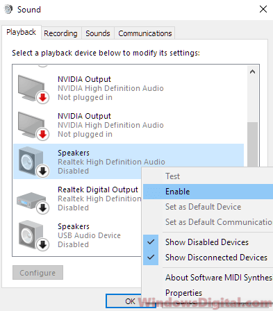 Audio not working on Windows 10/11