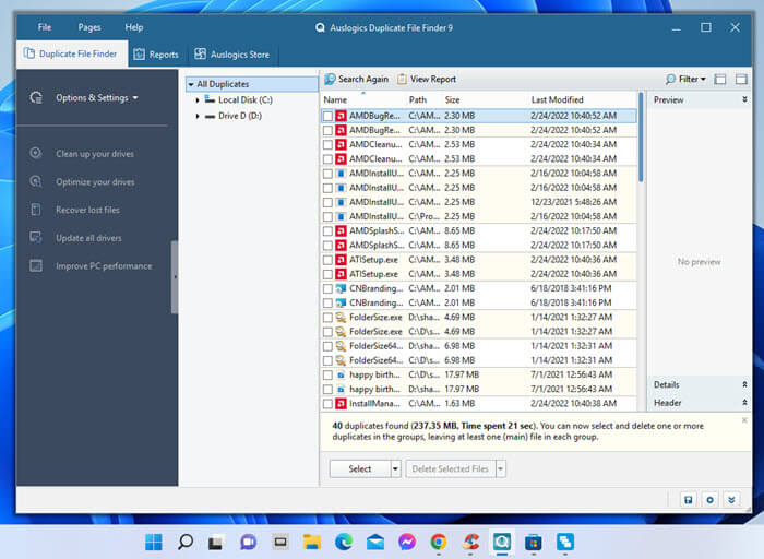 Auslogics Duplicate File Finder