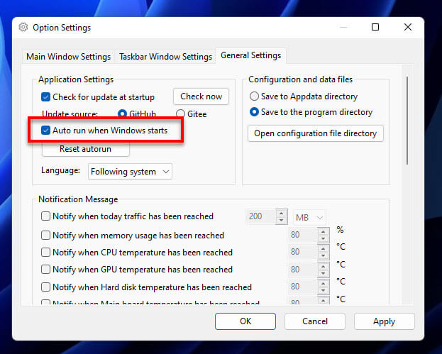 Auto run when Windows Starts