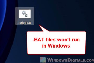 BAT Files Not Running Windows 11 10