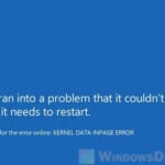 BSOD Stop Code Kernel_Data_Inpage_Error Windows 10