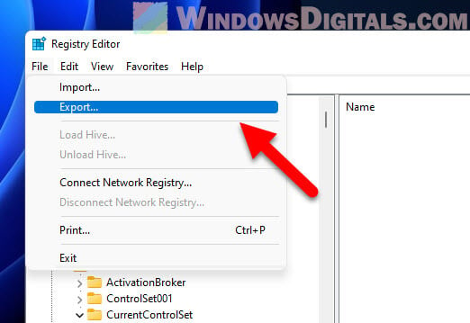 Backup Registry in Windows 11