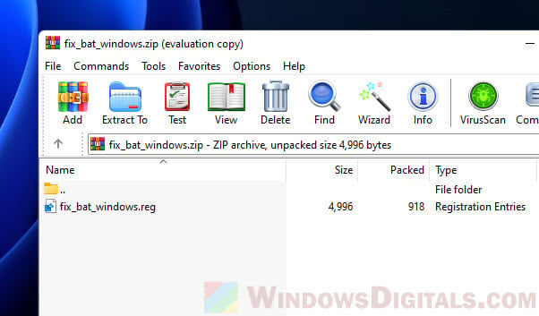 Batch file won't run or open Windows 11