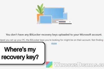 BitLocker Recovery Key Not in Your Microsoft Account, What to do?