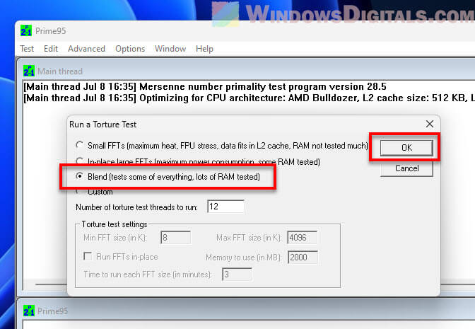 Blend Test CPU Throttling