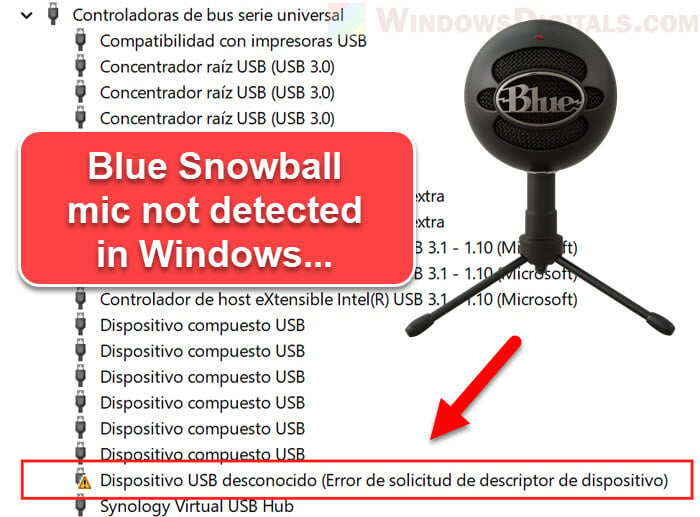 Blue Snowball Driver Not Working on Windows 11 10