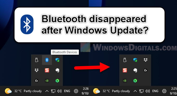 Bluetooth Disappeared after Windows 11 10 Update