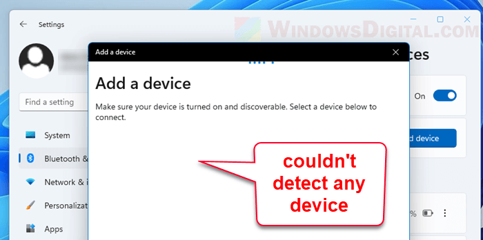 Bluetooth Not Discovering Devices Windows 11