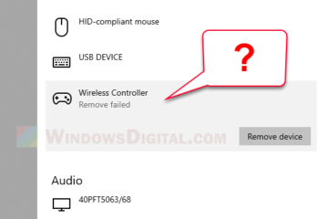 Bluetooth Remove Failed Windows 11 10