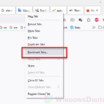 Bookmark all tabs in Firefox