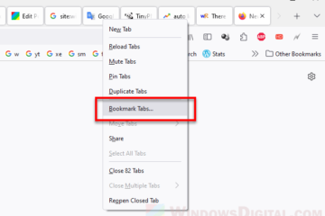 Bookmark all tabs in Firefox
