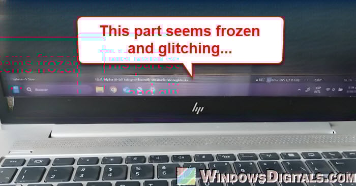 Bottom of Laptop Screen Glitching and Freezing