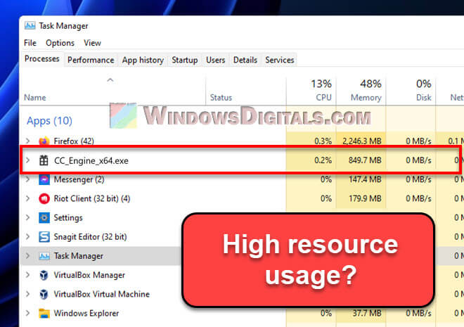 CC_Engine_x64.exe high CPU and Memory usage