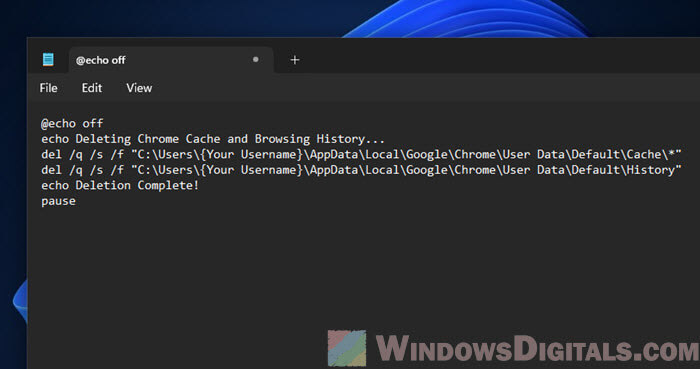 CMD command to clear chrome history